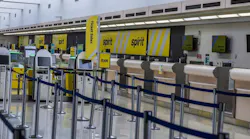 View of a deserted Spirit Airlines counter at Fort Lauderdale-Hollywood International Airport on Saturda,y May 2, 2026. View of a deserted Spirit Airlines counter at Fort Lauderdale-Hollywood International Airport on Saturda,y May 2, 2026.