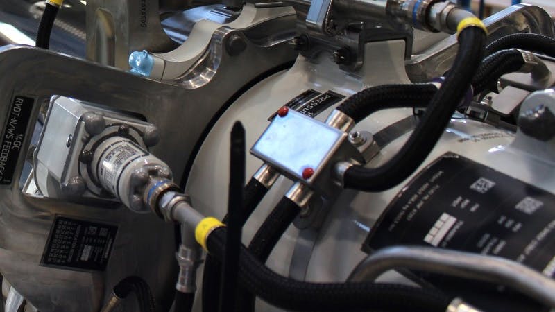 A close-up photograph of machinery