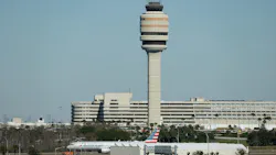 An American Airlines aircraft moves past the air traffic control tower at the Orlando International Airport, on Jan. 27, 2026. (Ricardo Ramirez Buxeda/Orlando Sentinel/TNS) An American Airlines aircraft moves past the air traffic control tower at the Orlando International Airport, on Jan. 27, 2026. (Ricardo Ramirez Buxeda/Orlando Sentinel/TNS)