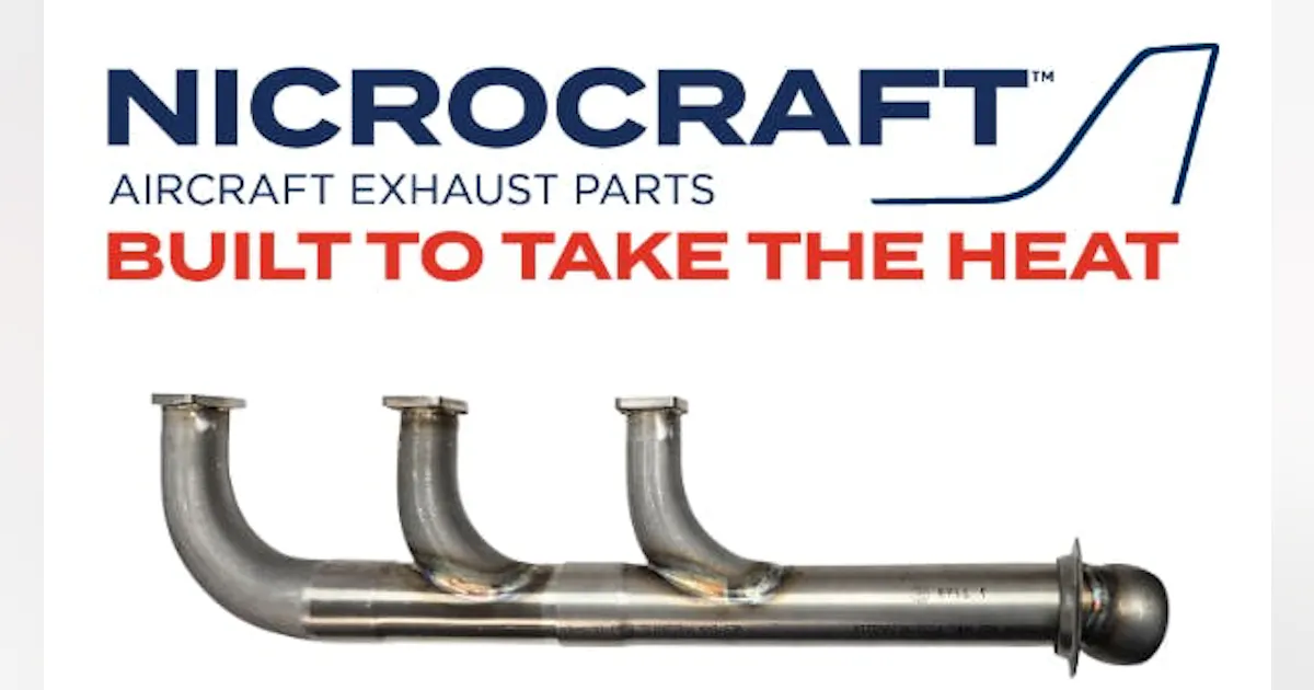 Nicrocraft Announces FAA Parts Manufacturer Approval for Cessna Twin Exhaust Stacks