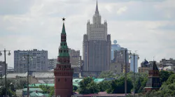 A Kremlin building (L) and the Foreign Ministry (C) stand in the heart of the capital.