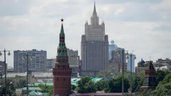 A Kremlin building (L) and the Foreign Ministry (C) stand in the heart of the capital.