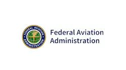 A logo with an illustration of a globe and text that reads: Federal Aviation Administration