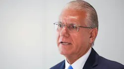 Tampa International Airport Chief Operating Officer John Tiliacos answers questions about the airport's decision to drop airport privatization during a news conference at SkyCenter One at the airport on Monday in Tampa.