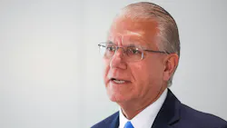 Tampa International Airport Chief Operating Officer John Tiliacos answers questions about the airport's decision to drop airport privatization during a news conference at SkyCenter One at the airport on Monday in Tampa.