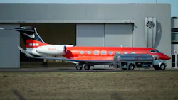 One of Nike's private jets is prepared for takeoff from the Hillsboro Regional Airport in Hillsboro, OR, on Tues, July 23, 2024.