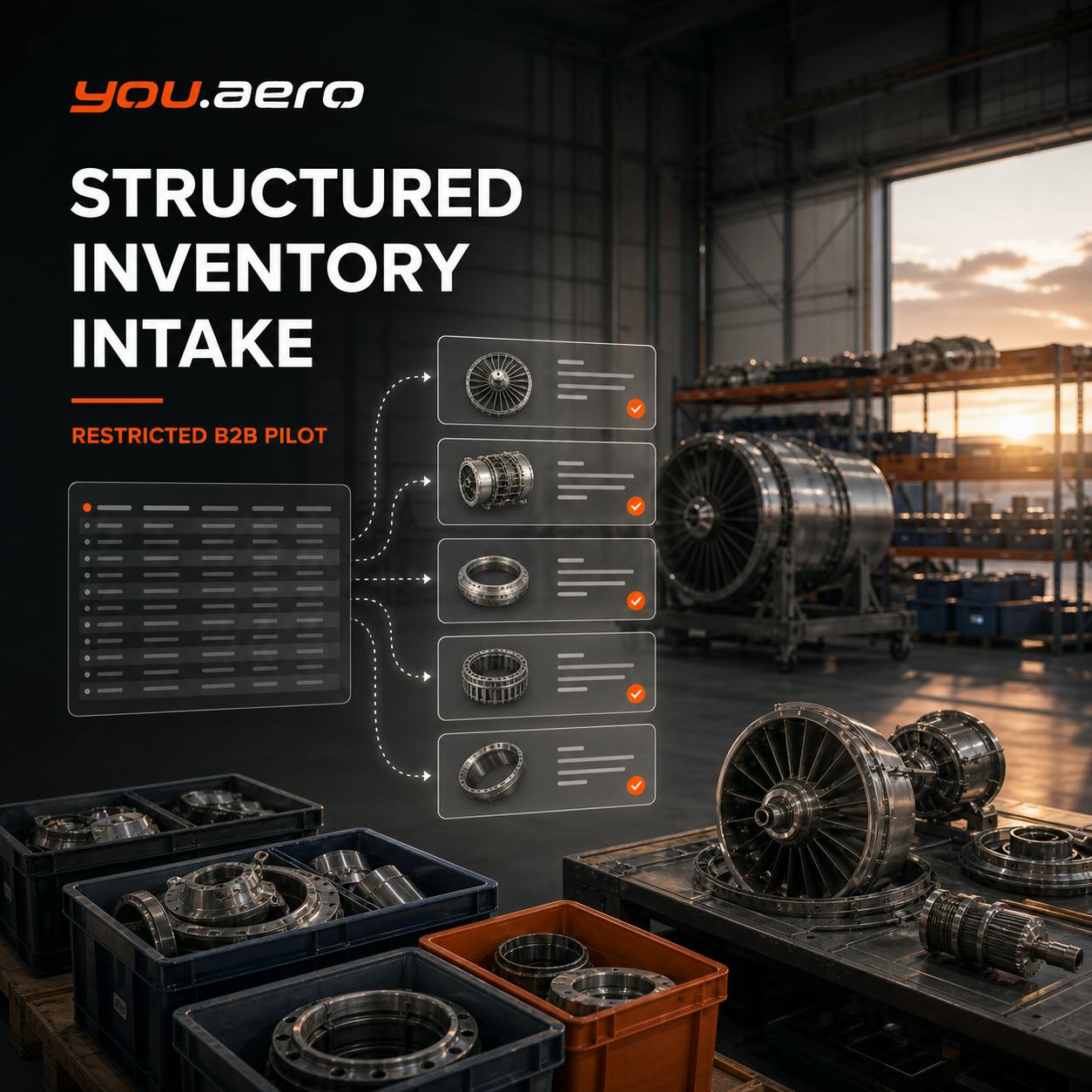 Structured inventory intake in the restricted you.aero B2B pilot.