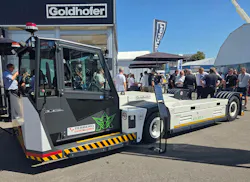 Goldhofer officially unveiled its ATLAS 3 narrowbody-specific tug, rounding out its electric towbarless lineup, at GSE Expo Europe 2026 in Lisbon.