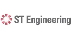 A logo with a red graphic and text that reads: ST Engineering