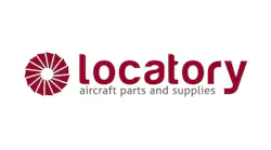 A logo with text that reads: Locatory.com aircraft parts and supplies