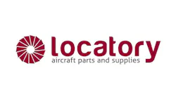 A logo with text that reads: Locatory.com aircraft parts and supplies