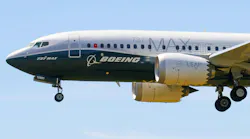 A Boeing 737 MAX-7 lands at Boeing Field in Seattle after a test flight on June 29, 2020.