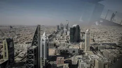 FILE PHOTO - A picture made available on 18 April 2018 shows a visitor reflecting in a window at a vantage point overlooking Riyadh, Saudi Arabia, 09 February 2018.