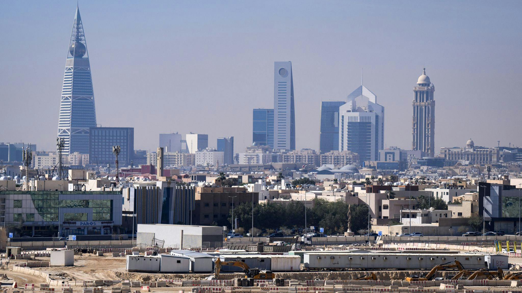 A view of the King Salman Park construction site on the site of the former Riyadh airport.