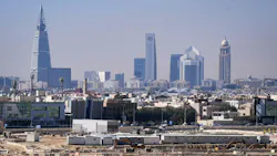 A view of the King Salman Park construction site on the site of the former Riyadh airport.