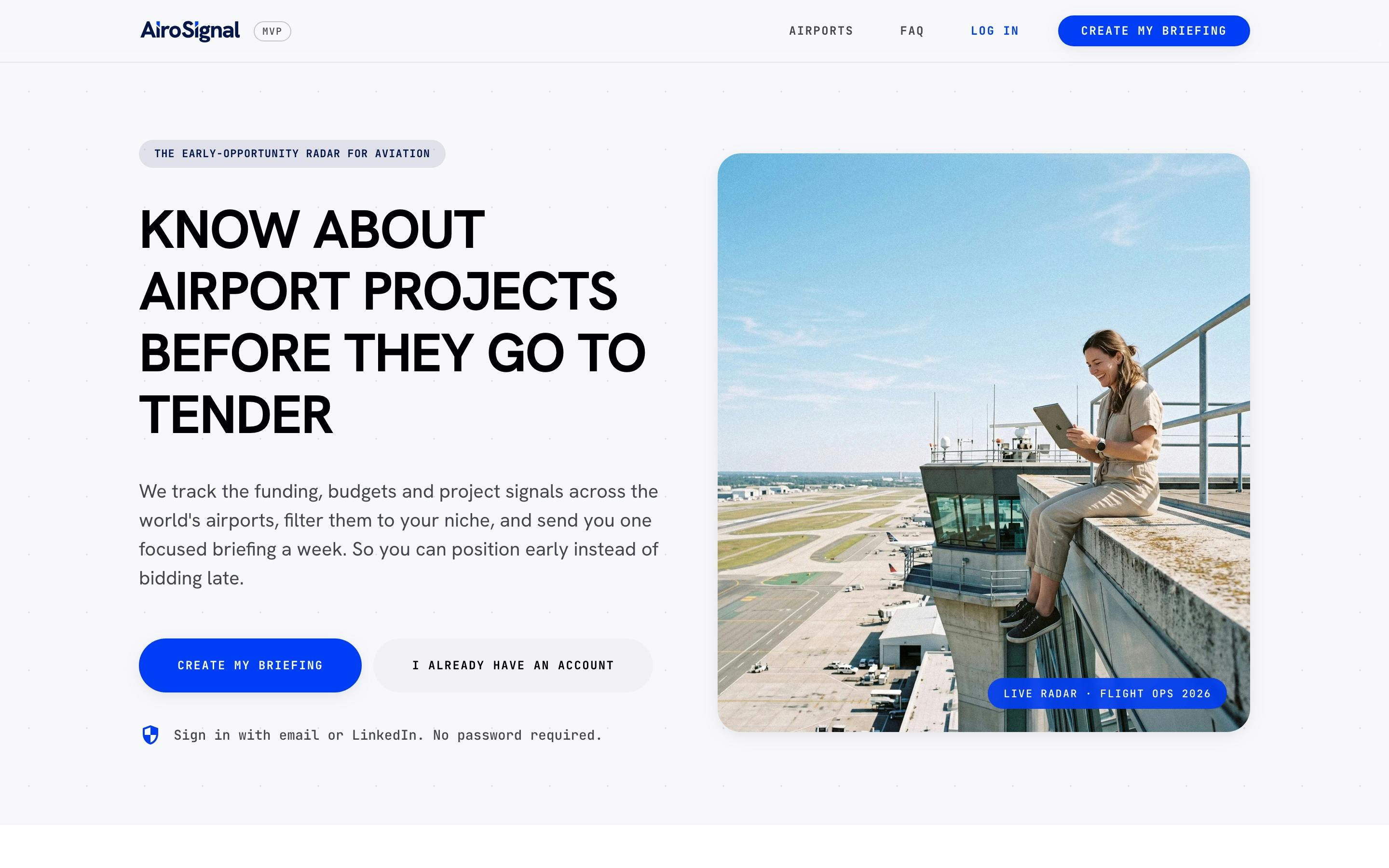 AiroSignal: airport projects before they go to tender