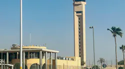 An air traffic control tower is seen at King Khalid International Airport in Riyadh, Saudi Arabia, on Sept. 19, 2026.