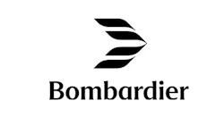 A logo with a white background and black text that reads: Bombardier