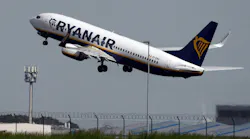 A Boeing 737 of the airline Ryanair takes off from Berlin Brandenburg Airport (BER) 'Willy Brandt'