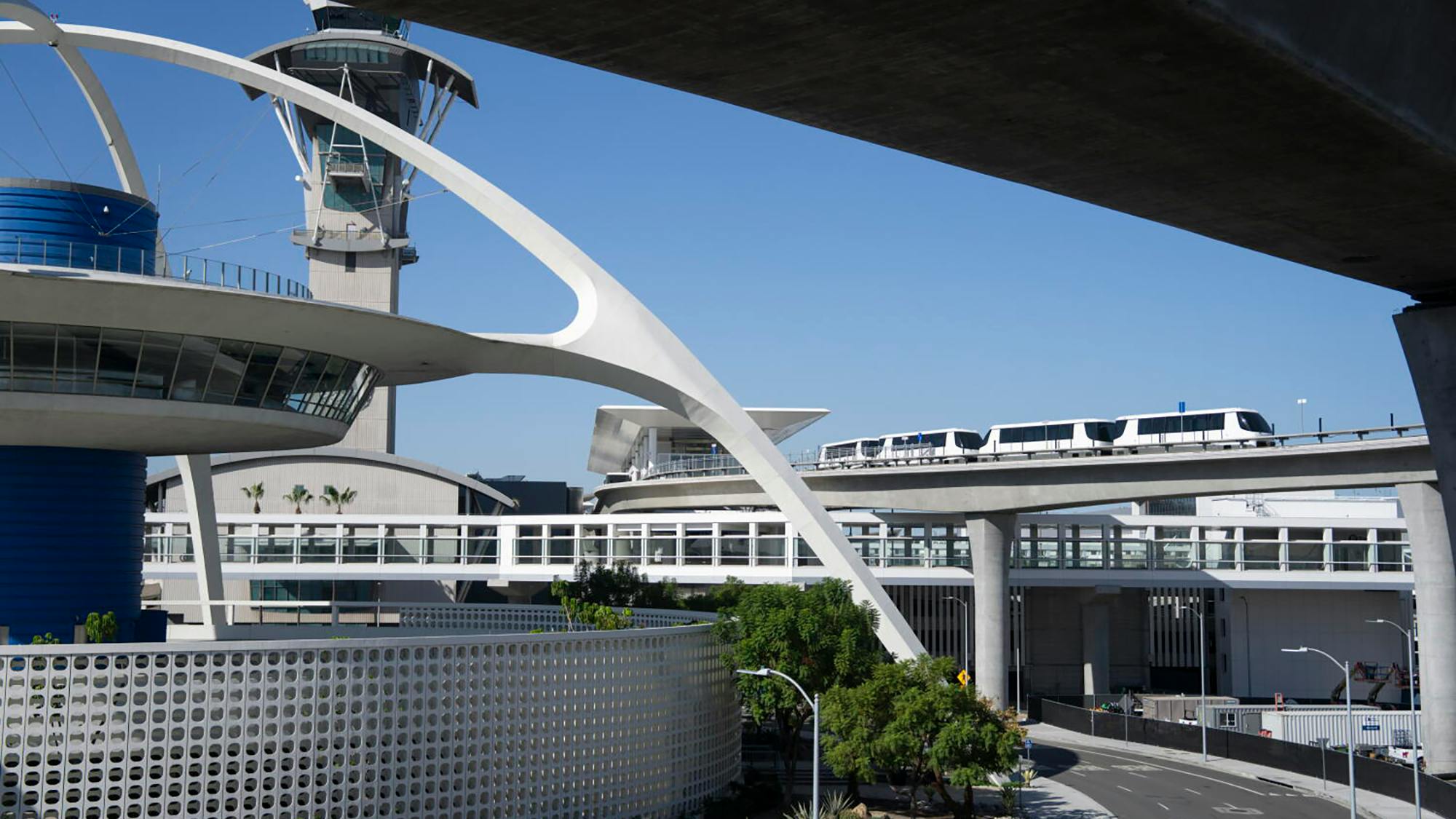 The LAX Automated People Mover, also known as SkyLink, at the Los Angeles International Airport on Oct. 18, 2026, in Los Angeles. Following multiple delays, the people mover is targeted to open around Jan. 6, 2027.